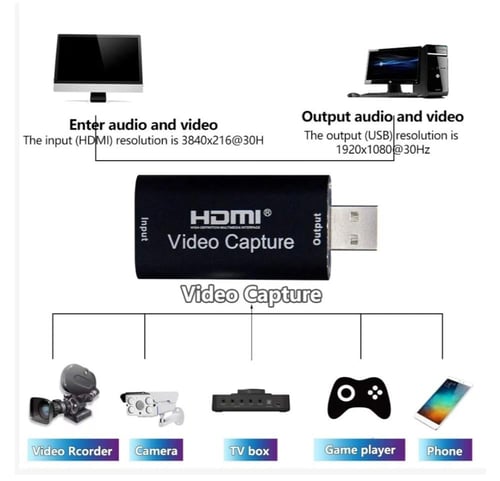 ناقل الفيديو من الكاميرا الى الكمبيوتر HDMI 4K