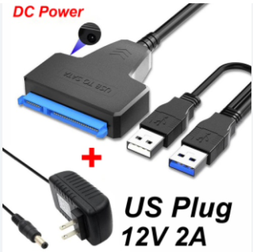 محول ومشغل الهاردسكات الخارجية مع محول لتشغيل الها...