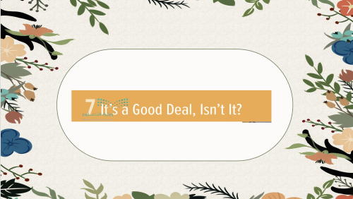 Super Goal 3 - Unit 7 ( It's a Good Deal, Isn't It...