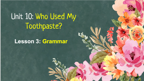 درس Super Goal 3 - unit 10 - Who User My Toothpast...