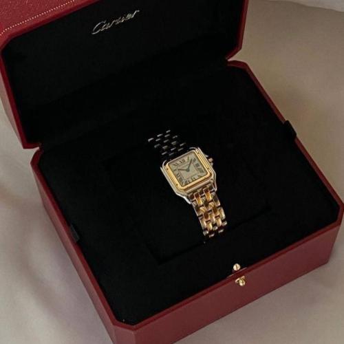 ساعة كارتير بانثر ذهبي وفضي