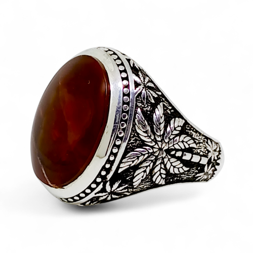 خاتم عقيق يماني صياغة (ياسر)