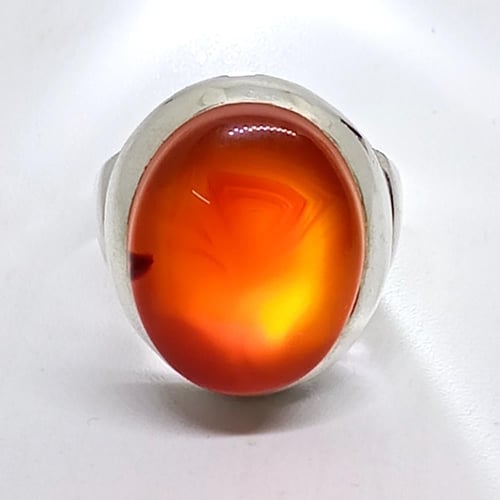 خاتم عقيق كبدي صياغة (عارف)