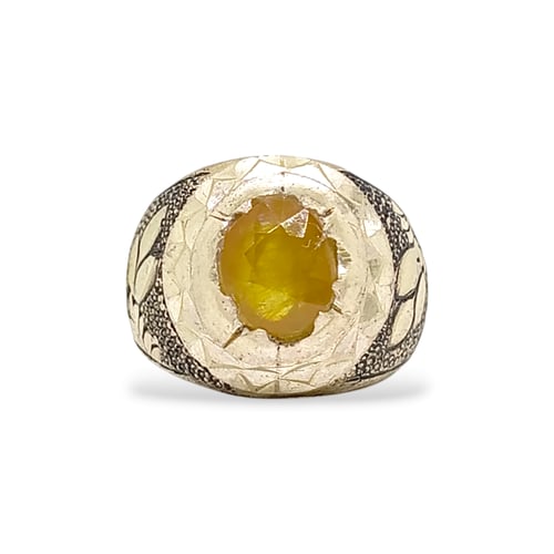 خاتم زفير اصفر طبيعي