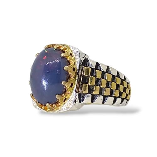 خاتم اوبال طبيعي بشهادة