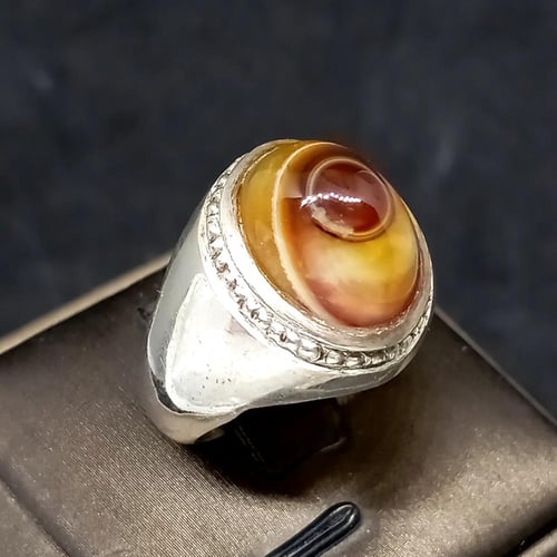 خاتم عقيق سليماني صياغة يدوية