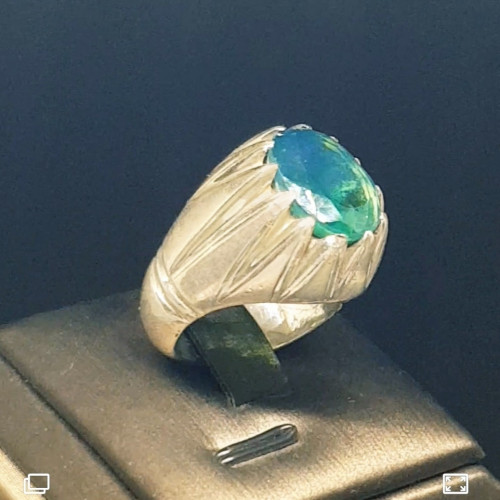 خاتم تورمالين طبيعي