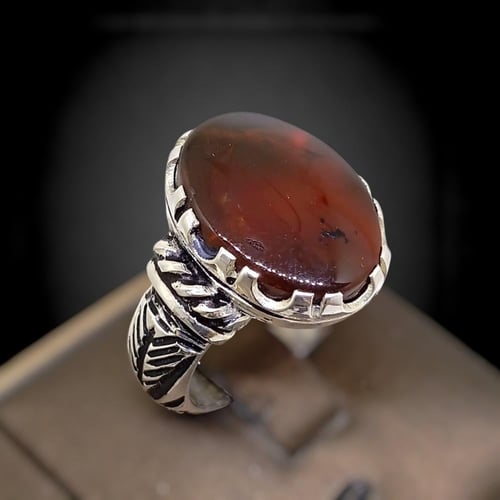 خاتم عقيق يماني كبدي