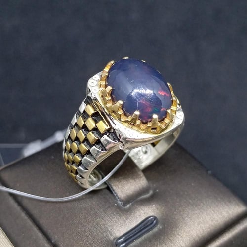 خاتم اوبال طبيعي بشهادة