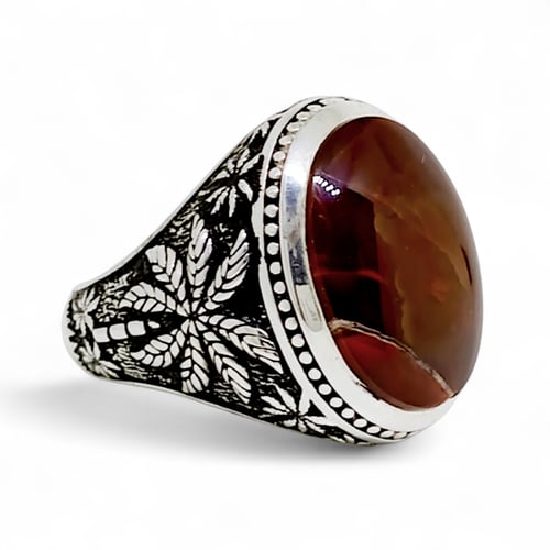 خاتم عقيق يماني صياغة (ياسر)