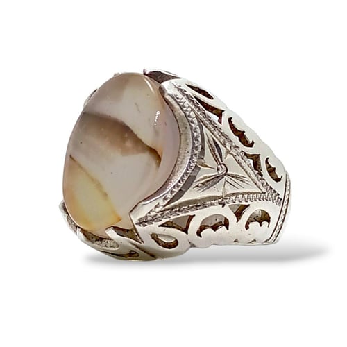 خاتم عقيق يماني طبيعي