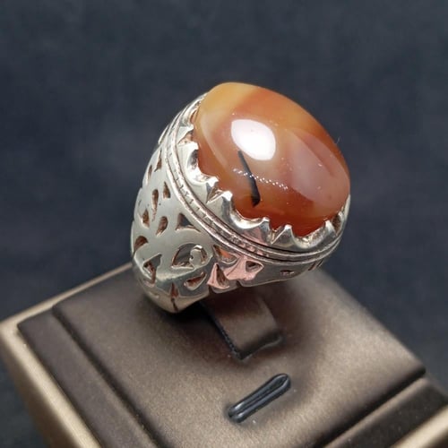 خاتم عقيق يماني كبدي