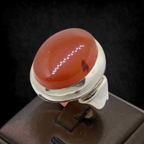 خاتم عقيق كبدي صياغة (عارف)