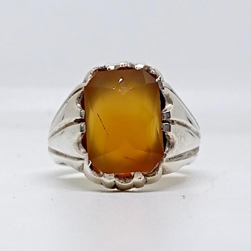 خاتم عقيق يماني طبيعي