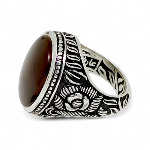 خاتم عقيق كبدي صياغة (عارف)