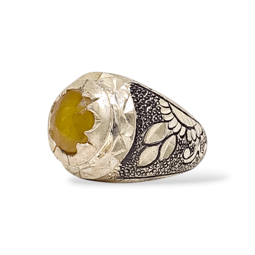 خاتم زفير اصفر طبيعي