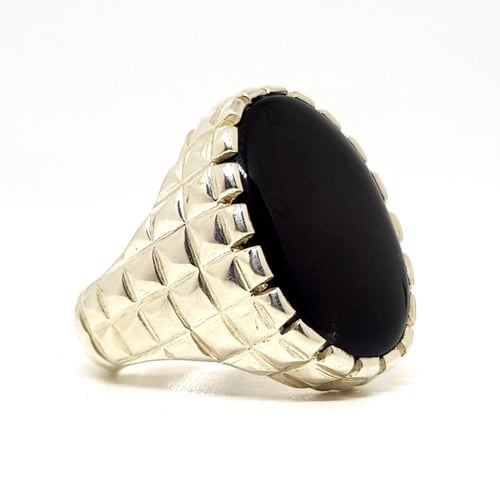 خاتم عقيق اسود صياغة (شيزاد)