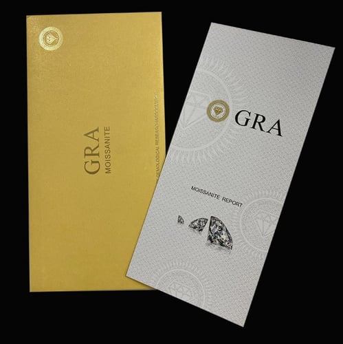 حجر موزنايت 1 قيراط بشهادة GRA