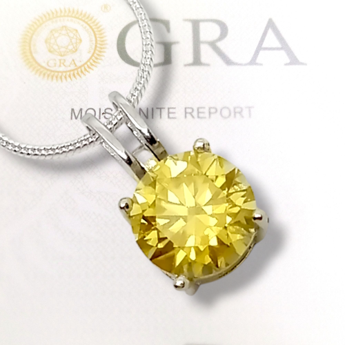 قلادة موزنايت بشهادة GRA