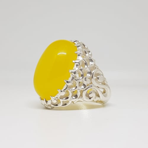 خاتم عقيق طبيعي