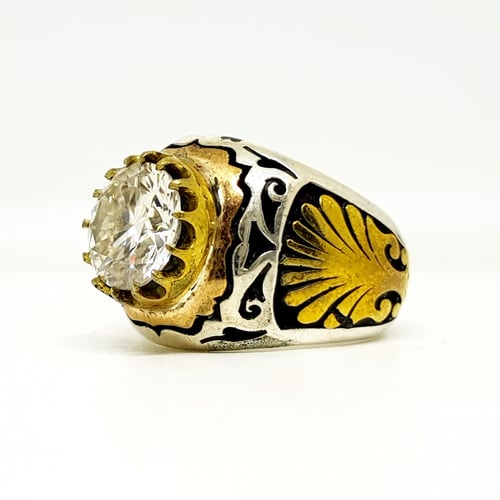 خاتم موزنايت بصلابة الألماس بشهادة