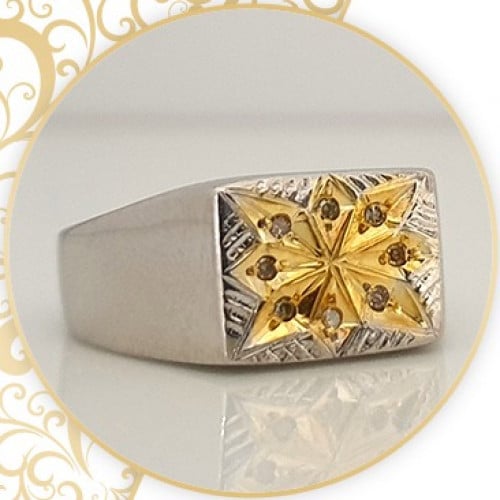 خاتم الماس بشهادة S.A