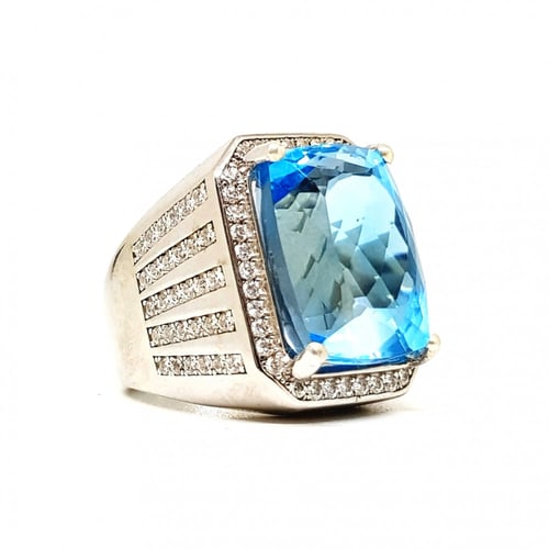 خاتم توباز طبيعي بشهادة (IAGL)