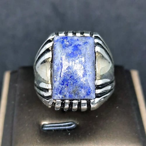 خاتم لازورد لابيز طبيعي