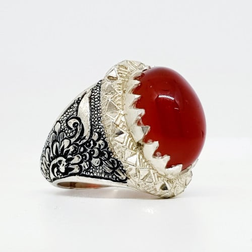 خاتم عقيق ياقوتي