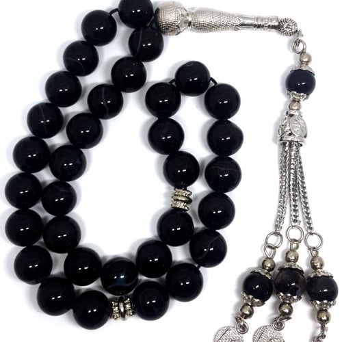 سبحة عقيق طبيعي مقاس 10ملم