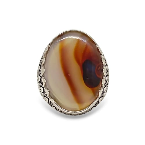 خاتم عقيق طبيعي