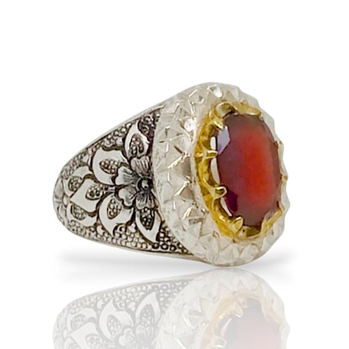 خاتم جارنت طبيعي صياغة (حق)