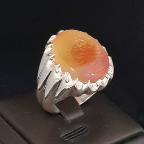 خاتم عقيق منقوش صياغة (عقيل)