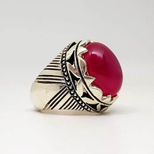 خاتم ياقوت نجمي بشهادة (شاهر)