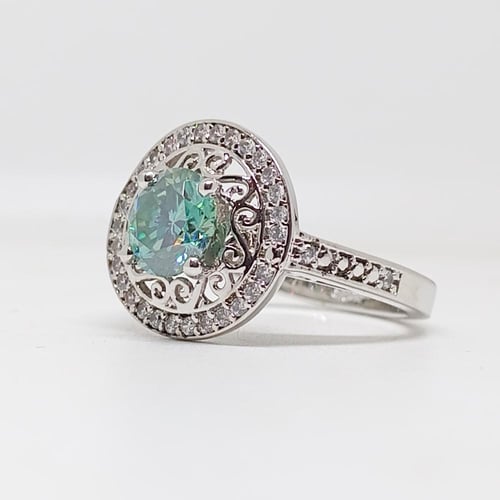 خاتم موزنايت 2 قيراط