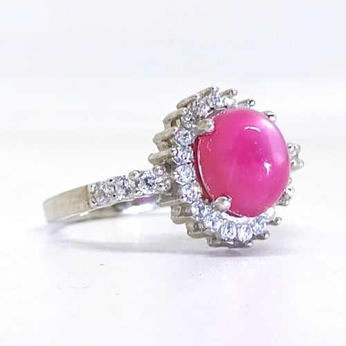 خاتم ياقوت نجمي طبيعي