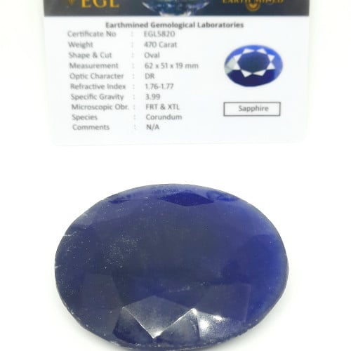 حجر زفير ازرق بشهادة