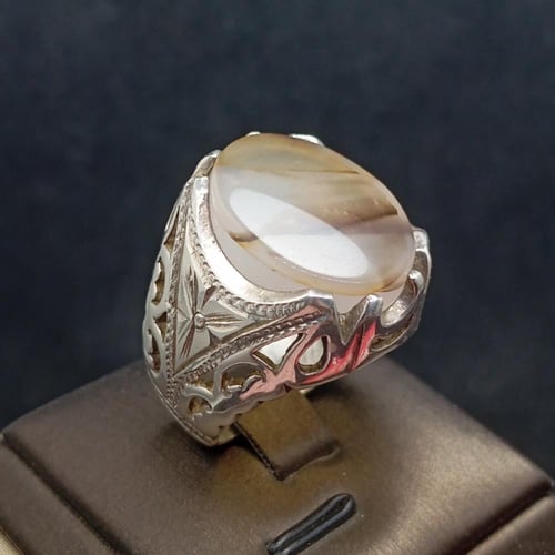 خاتم عقيق يماني طبيعي