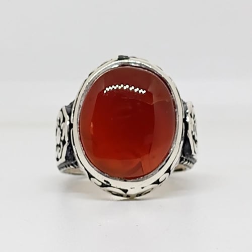 خاتم عقيق صياغة يدوية