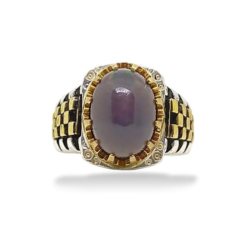 خاتم اوبال طبيعي بشهادة