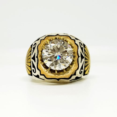 خاتم موزنايت بصلابة الألماس بشهادة