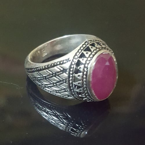 خاتم ياقوت افريقي طبيعي