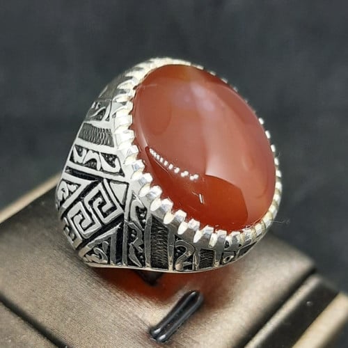 خاتم عقيق يماني كبدي