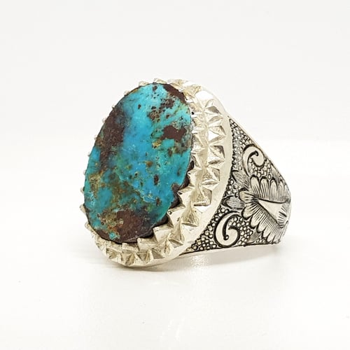 خاتم فيروز طبيعي صياغة (عباس)