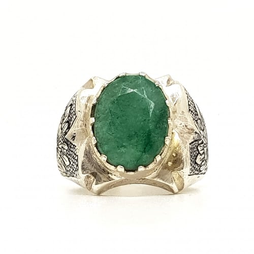 خاتم زمرد طبيعي صياغة مميزة