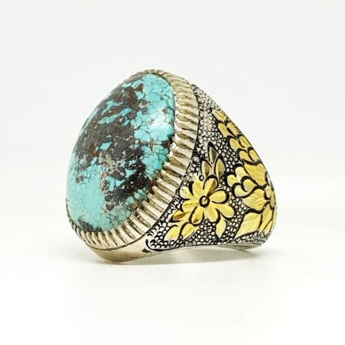 خاتم فيروز طبيعي صياغة (كرار)