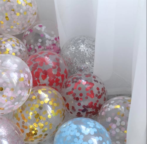 بالونات كونفتي (18 حبه )