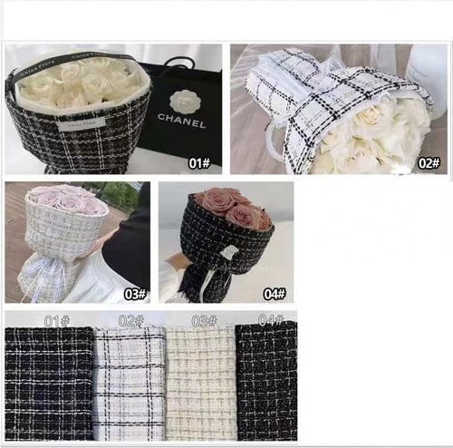 قماش أبيض خطوط أسود