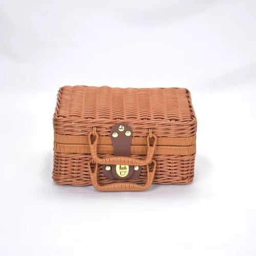 طقم سلات خوص صناعي (2قطع)