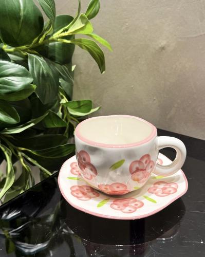 طقم كوب وصحن Rosy Bloom